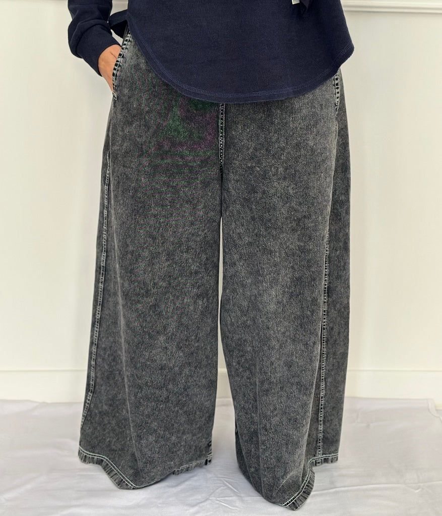 Denim Wide Leg Pants
