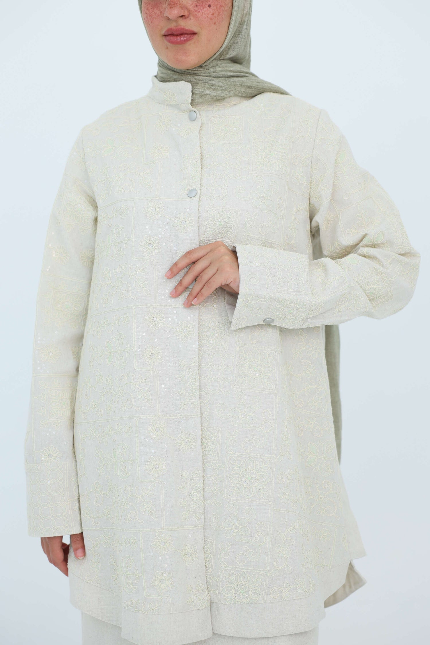 Chic Shirt-Beige & Mint