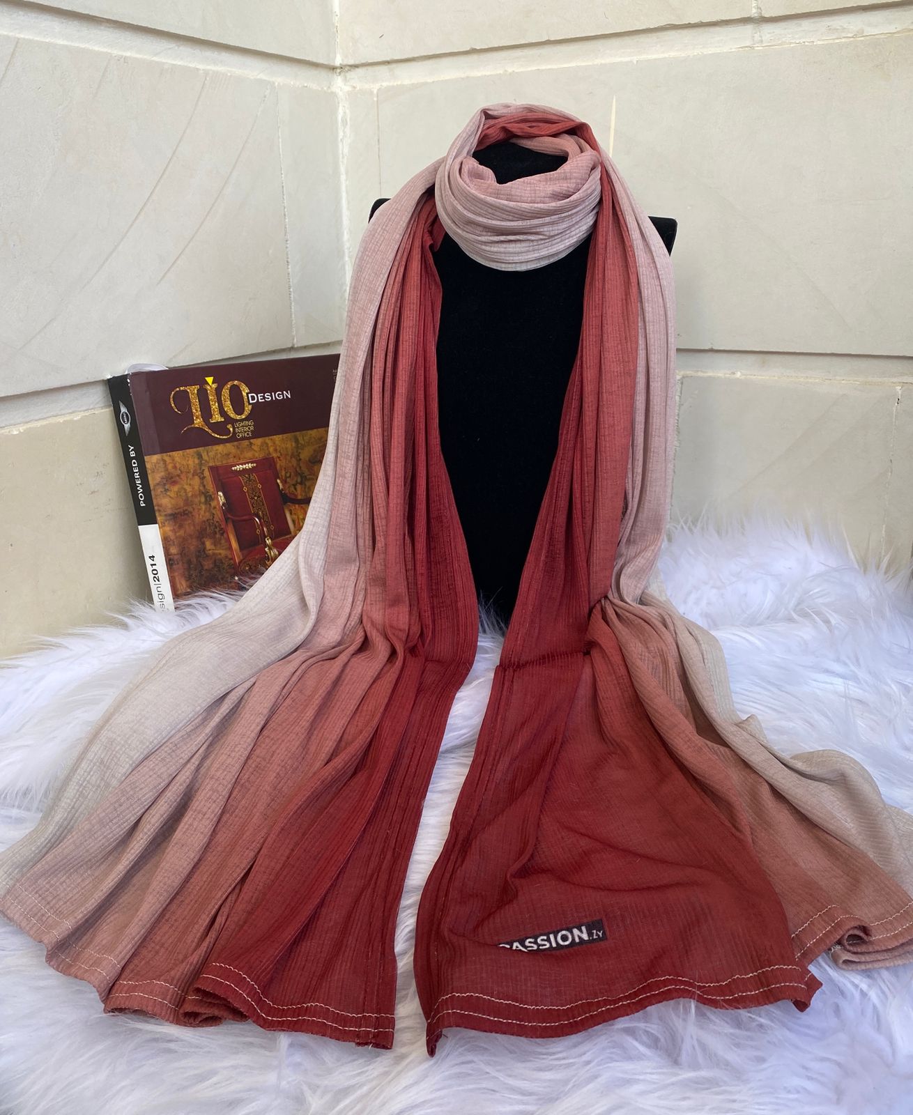 Kuwaiti Scarf-Deep Maroon